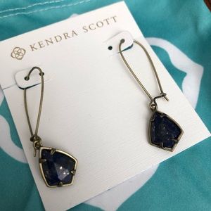 Brass Carrines with blue lapis stones